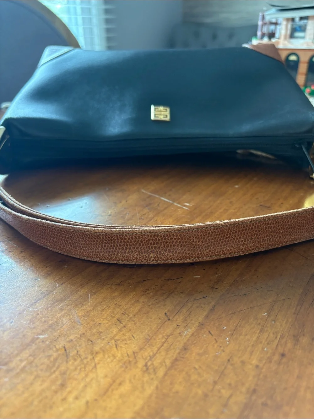 Givenchy Classic Black & Brown Two-Tone Shoulder Bag
